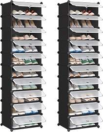 SONGMICS Schuhregal, Steckregal, Regalsystem,