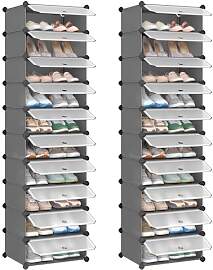 SONGMICS Schuhregal, Steckregal, Regalsystem,