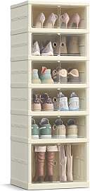 SONGMICS Schuhschrank, schmal, faltbar,