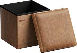SONGMICS Sitzhocker 38 cm, Aufbewahrungsbox