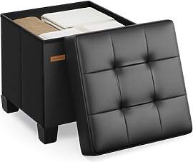 SONGMICS Sitzhocker mit Stauraum, kleine klappbare 