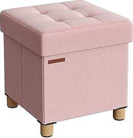 SONGMICS Sitzhocker mit Stauraum, kleine klappbare 