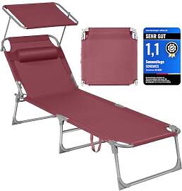 SONGMICS Sonnenliege, klappbarer Liegestuhl, 193 x 