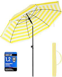 SONGMICS Sonnenschirm 160 cm, Sonnenschutz, UPF