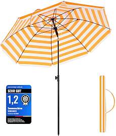 SONGMICS Sonnenschirm 160 cm, Sonnenschutz, UPF