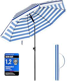 SONGMICS Sonnenschirm 160 cm, Sonnenschutz, UPF