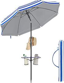 SONGMICS Sonnenschirm 160 cm, Strandschirm,