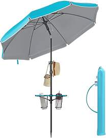 SONGMICS Sonnenschirm 160 cm, Strandschirm,