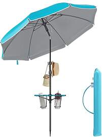 SONGMICS Sonnenschirm 200 cm, Strandschirm,
