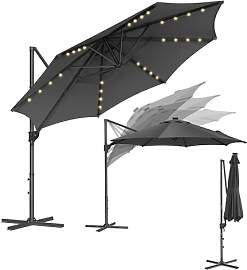 SONGMICS Sonnenschirm, Ampelschirm, 300 cm, 28