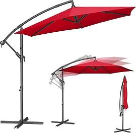 SONGMICS Sonnenschirm, Ampelschirm 300 cm d, mit