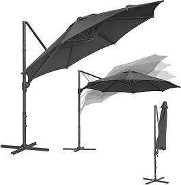 SONGMICS Sonnenschirm, Ampelschirm, 300 cm, UPF