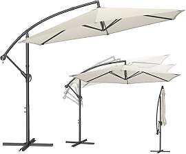 SONGMICS Sonnenschirm, Ampelschirm 350 cm d, mit