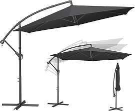 SONGMICS Sonnenschirm, Ampelschirm 350 cm d, mit