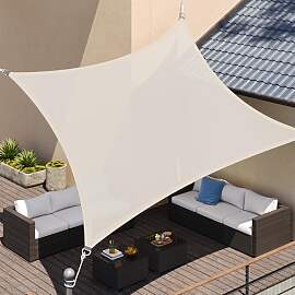 SONGMICS Sonnensegel 3 x 4 m, Sonnenschutz aus