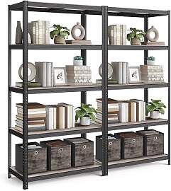 SONGMICS Standregal, 2er Set, Bücherregal,