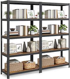 SONGMICS Standregal, 2er Set, Bücherregal,