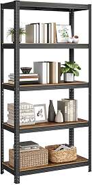 SONGMICS Standregal, Bücherregal, Lagerregal, 5