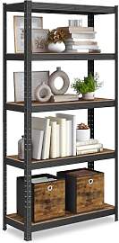 SONGMICS Standregal, Bücherregal, Lagerregal, 5