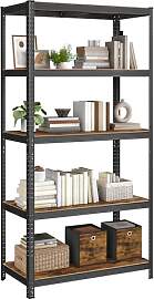 SONGMICS Standregal, Bücherregal, Lagerregal, 5