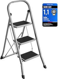 SONGMICS Trittleiter, Leiter mit 3 Stufen,