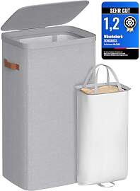 SONGMICS Wäschekorb, 100 L Wäschesammler,