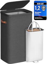 SONGMICS Wäschekorb, 100 L Wäschesammler,