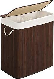 SONGMICS Wäschekorb 2 Fächer, 100 L