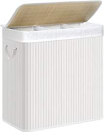 SONGMICS Wäschekorb 3 Fächer, 150 L