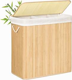 SONGMICS Wäschekorb 3 Fächer, 150 L