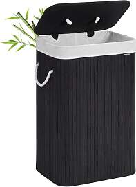 SONGMICS Wäschekorb mit Deckel, 72 Liter,