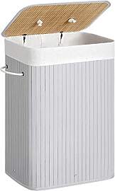 SONGMICS Wäschekorb mit Deckel, 72 Liter,