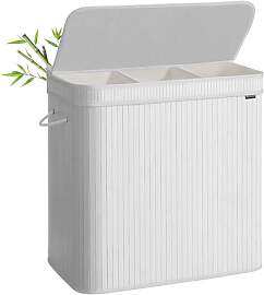 SONGMICS Wäschekorb mit Deckel, Wäschesammler