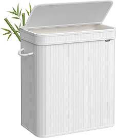 SONGMICS Wäschekorb mit Deckel, Wäschesammler