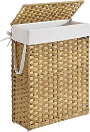 SONGMICS Wäschekorb schmal, Wäschesammler 55 L,