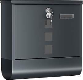 SONGMICS XXL Briefkasten, Postkasten, Schloss mit