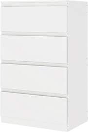 Songvas Kommode weiß mit 4 Schubladen, 60 cm