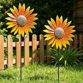 Sonnenblume Windrad,2 Stück Sonnenblumen