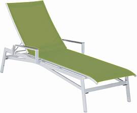 Sonnenliege Brasil mit Alu-Armlehne - 08 - grau