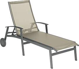 Sonnenliege California rollbar - 08 - grau