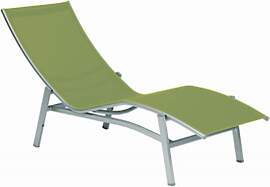 Sonnenliege Caribic - 09 - silber D74 - olive