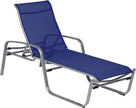 Sonnenliege Florida - 11 - platin D63 - blau