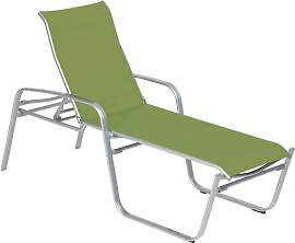 Sonnenliege Florida Plus - 09 - silber D74 - olive