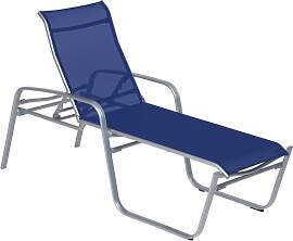 Sonnenliege Florida Plus - 11 - platin D63 - blau
