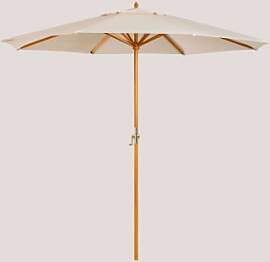 Sonnenschirm Ø290 Cm Aus Stoff Und Holz Cretas