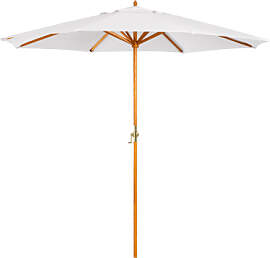 Sonnenschirm Ø290 Cm Aus Stoff Und Holz Cretas