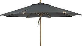 Sonnenschirm Parma aus Buchenholz und Polyester,