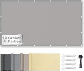 Sonnenschirm Segel, Balkonverkleidung mit Seil,