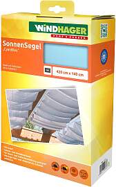Sonnensegel WINDHAGER, blau, B:420cm T:140cm,