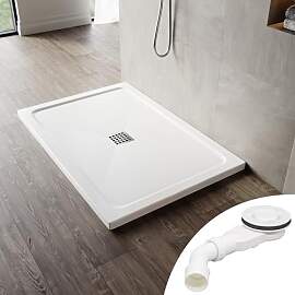 SONNI 120x80x4 cm Quadratische Form Duschtasse -
